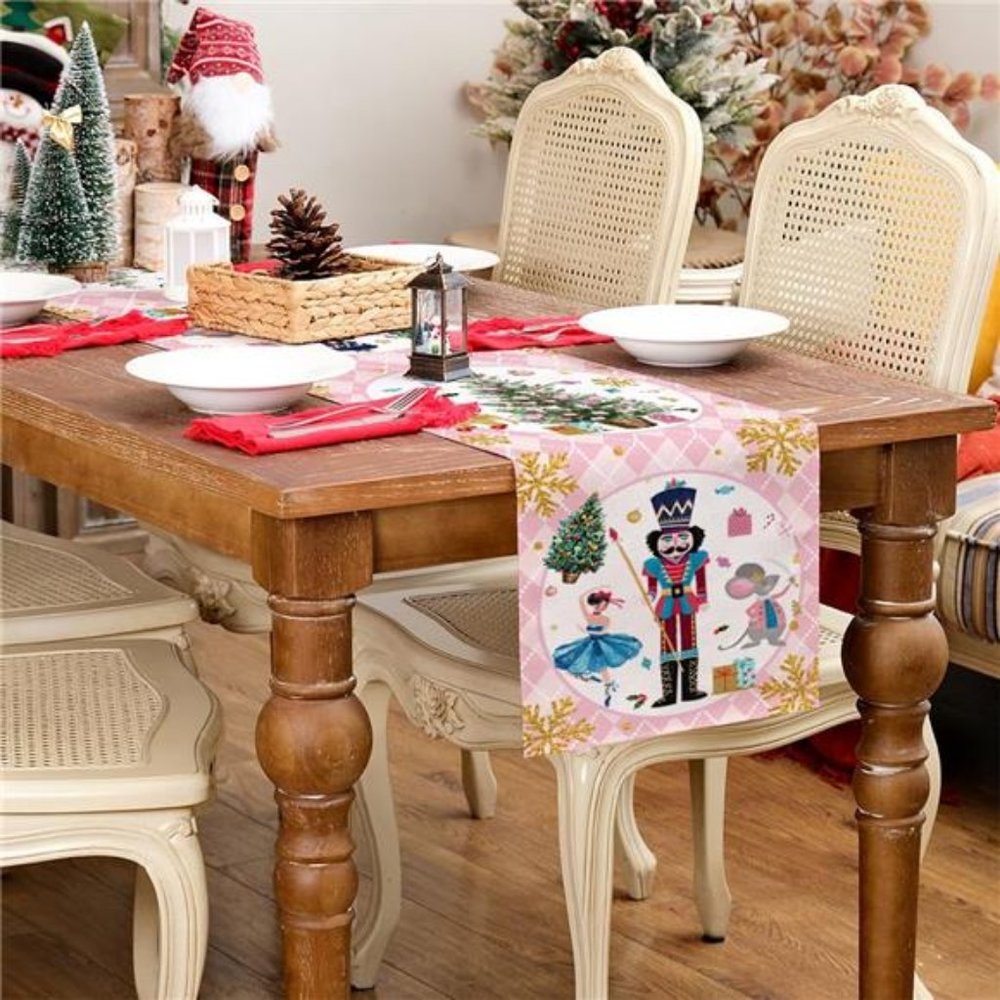 Nutcracker Table Runner Christmas Decor Holiday Decoration Decorative Cloth 72" - Picture 15 of 15